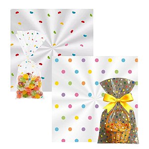Saco Celofane Estampado Divertido 11x19,5 com 50 Unidades Carber