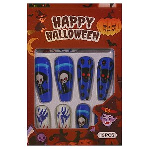 Unhas De Bruxa De Halloween Sortidas Com 12 Un BR Festas