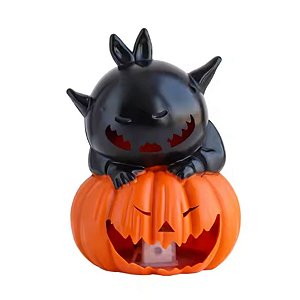 Vela Decorativa De Halloween Com Morcego e Abóbora 10cm Ponto Das Festas
