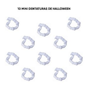 Mini Dentadura De Plástico Com 10 un BR Festas