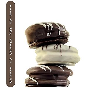 Alfajor Seleção Especial Alfadoce Chocolate Branco ou Meio Amargo 15un 55g