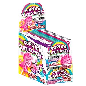 Caixa Pop Lito Cristais Explosivos Unicórnio 15 Un de 11g Audaz Foods