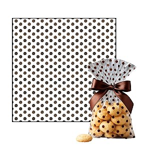 Saco Celofane Com Bolinhas De Chocolate 10x14 Com 50 un Carber
