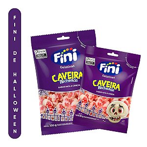 Bala de Gelatina Caveira Recheada Fini 80g ou 250g