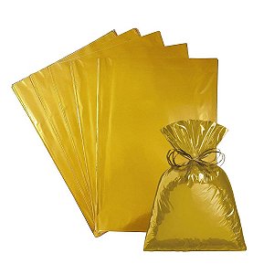 Saco Metalizado Ouro 15x29cm 50un Carber