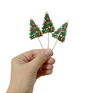 Palito Decorativo Árvore de Natal 20 Un Ponto das Festas