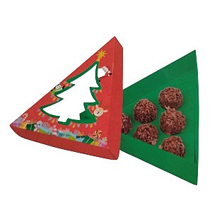 Caixa Árvore para 6 Brigadeiros Moment Magic 19,5x17x4,5cm com 10 Un Carber