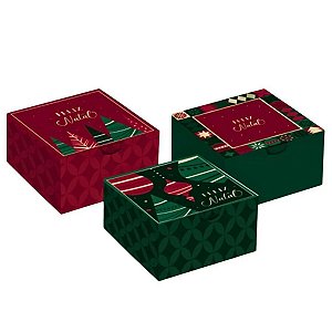 Caixa para 4 Brigadeiros Escandinavo 8,5x8,5x3,5 cm com 10 Un Carber