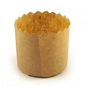 Forma para Panetone 250g 9x9cm com 10 unidades Kraft EcoPack