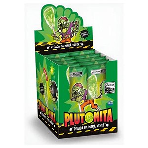 Pirulito Plutonita Pegada Maçã Verde 24 Unidades de 5,5g