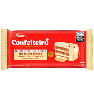 Barra de Cobertura De Chocolate Branco 500g Confeiteiro