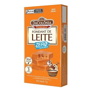 Barrinha Fondant de Leite Zero 3un de 25g DaColonia