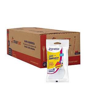 Caixa De Garfo Para Sobremesa Branco 20x50 Unidades Prafesta