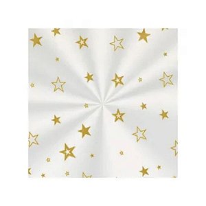 Saco Decorado Estrela Ouro 10x14 cm com 50 un Carber