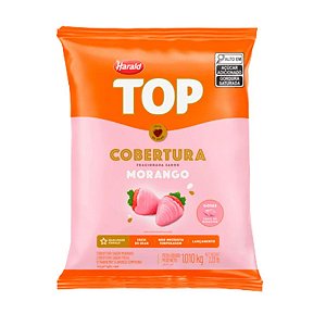 Chocolate Cobertura fracionada Top Gotas 1kg Harald  Morango