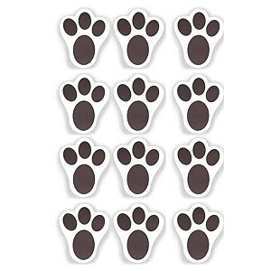 Cartela Adesiva Patinhas Marrom G 12 Unidades – Carber