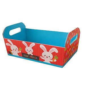 Kit 10 Caixotes de Cartão Chocomundo Azul M 22x15x8cm Carber