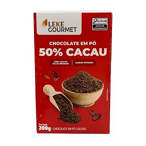 Chocolate em Pó 50% Cacau 200g Leke Gourmet