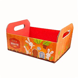 CAIXOTE DE CARTAO QUINTAL DO COELHO LARANJA G 25x19x10 C/1 UN