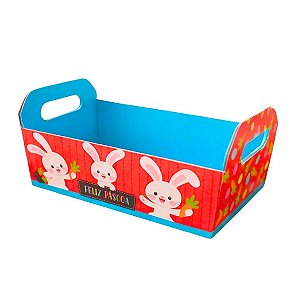 Caixote de Cartão Chocomundo Azul M - 22x15x8cm c/1 un