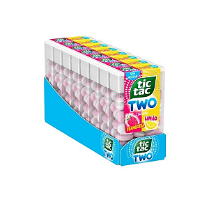 Display Tic Tac Two Framboesa e Limão 8 Un de 38,5g
