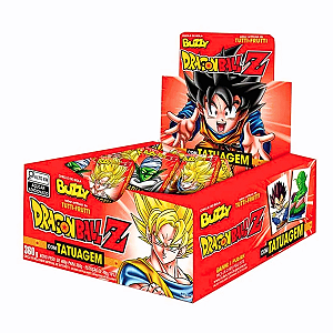 Display Chiclete Buzzy Dragon Ball Tattoo Tutti Frutti 360g – Riclan