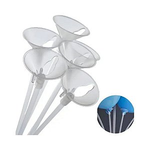 Vareta para Balão Transparente 32cm 10 Unidades Animare