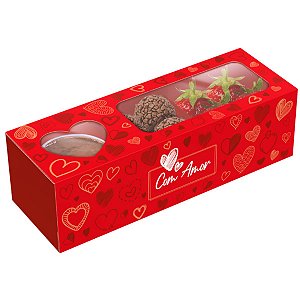 Kit 10 Caixas Fondue Retangular Amor em Caixa Ideia