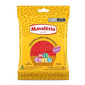Granulado Crocante Vermelho 120g Mavalério