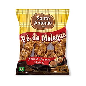 Pé de Moleque com Açúcar Mascavo 160g Santo Antônio