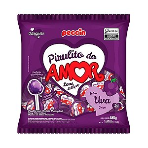 Pirulito Uva do Amor 480g Peccin