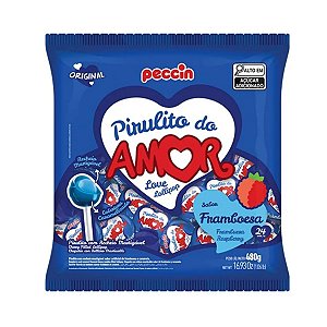 Pirulito Framboesa do Amor 480g Peccin