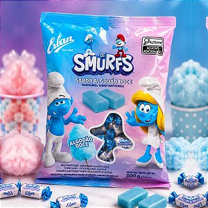 Bala Smurfs Mastigável De Algodão Doce 500g Erlan