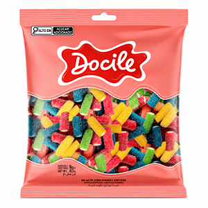 Bala  Canudinho Jumbo Bite Size 1kg - Docile