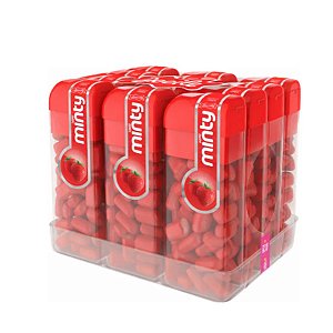 Display Pastilha Minty Morango 12 uni de 14g cada - Docile