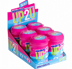 Goma De Mascar Up 2 You Mentos Mint Fruit Bottle com 6 Unidades - Perfetti