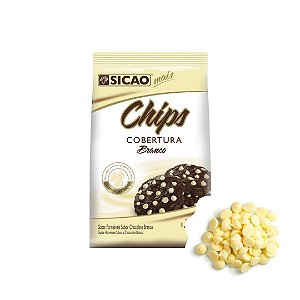 Chips cobertura chocolate branco Sicao 1,010kg