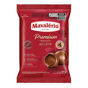 Cobertura Chocolate Premium Ao Leite em Gotas Mavalério 1,010kg