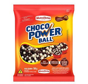 Choco Power Mini Chocolate preto e branco Ball Mavalério 500g