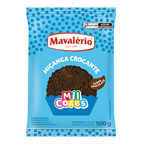 Confeito Miçanga Chocolate Mil Cores Mavalério 500g