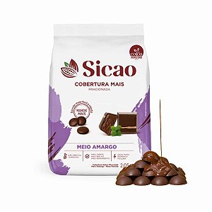 Cobertura Sicao de Chocolate Fracionado Meio Amargo em Gotas 2,050kg