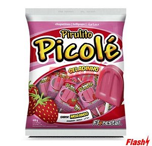 Pirulito Picole Geladinho Morango Florestal 550g