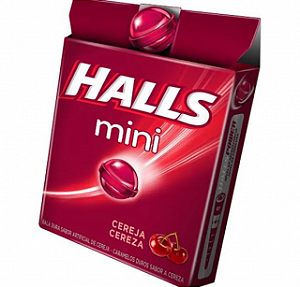 Pastilha Sem Açucar Halls Mini Cereja C/18 - Adams