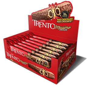 Chocolate Trento Massimo Chocolate Peccin caixa com 16 unidades