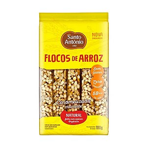 Flocos de Arroz Caramelizado 100g Santo Antônio