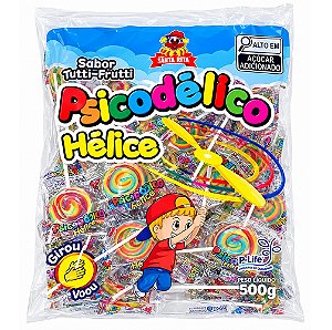 Pirulito Psicodelico com Helice sabor Tutti Frutti 500g - Santa Rita
