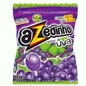 Pirulito Azedinho Pop Mania Uva 600g com 50 unidades - Riclan