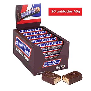 Chocolate Snickers Morango 20 unidades de 42g  Mercadoce - Mercadoce -  Doces, Confeitaria e Embalagem