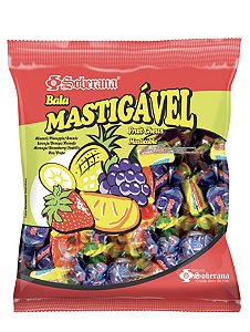 Bala Mastigável Frutas 600g - Soberana