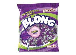 Pirulito Blong Açai com Recheio de Chiclete c/ 24 Un - 672g PECCIN